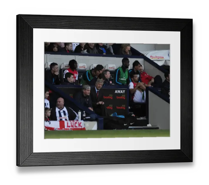 Framed Print : Arsenal Bench during West Bromwich Albion vs Arsenal, Premier League 2011-12