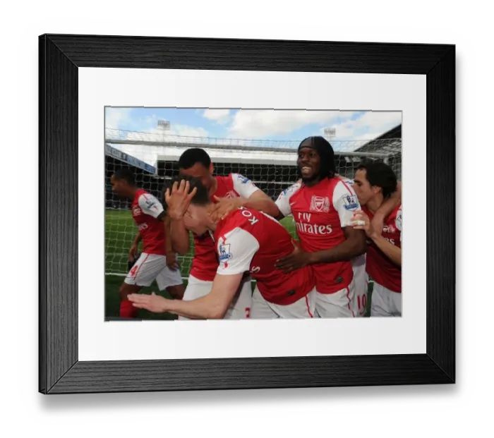 Framed Print : Arsenal's Unforgettable Triumph: Koscielny, Benayoun, Gervinho, and Coquelin Celebrate Goals Against West Bromwich Albion (2011-12) Framed Print : Arsenal's Unforgettable Triumph: Koscielny, Benayoun, Gervinho, and Coquelin Celebrate Goals Against West Bromwich Albion (2011-12)