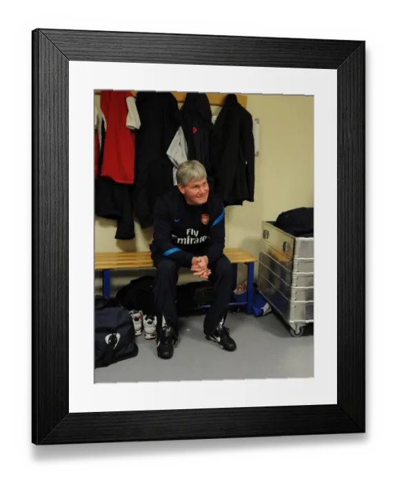 Framed Print : Arsenal Assistant Manager Pat Rice at West Bromwich Albion Match, Premier League 2011-12