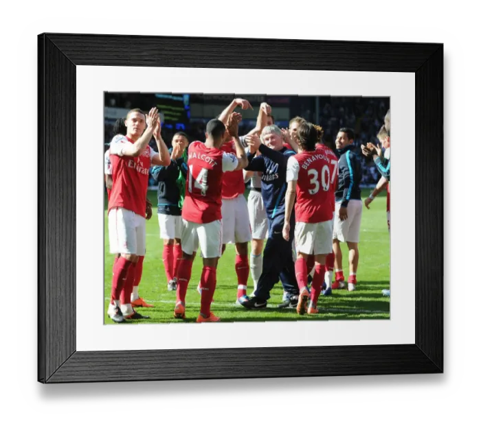 Framed Print : Arsenal Celebrate Promising End to 2011-12 Season with Pat Rice's Thrilling Throw Framed Print : Arsenal Celebrate Promising End to 2011-12 Season with Pat Rice's Thrilling Throw