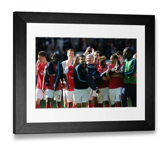Framed Print : Pat Rice Bids Emotional Farewell: Arsenal's Victory Celebration at West Bromwich Albion (2011-12) Framed Print : Pat Rice Bids Emotional Farewell: Arsenal's Victory Celebration at West Bromwich Albion (2011-12)