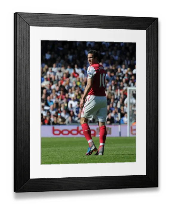 Framed Print : Robin van Persie in Action: Arsenal vs. West Bromwich Albion, Premier League 2011-12