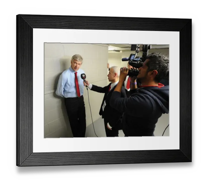 Framed Print : Arsene Wenger Post-Match Interview: Arsenal's 2011-12 Season Finale at West Bromwich Albion