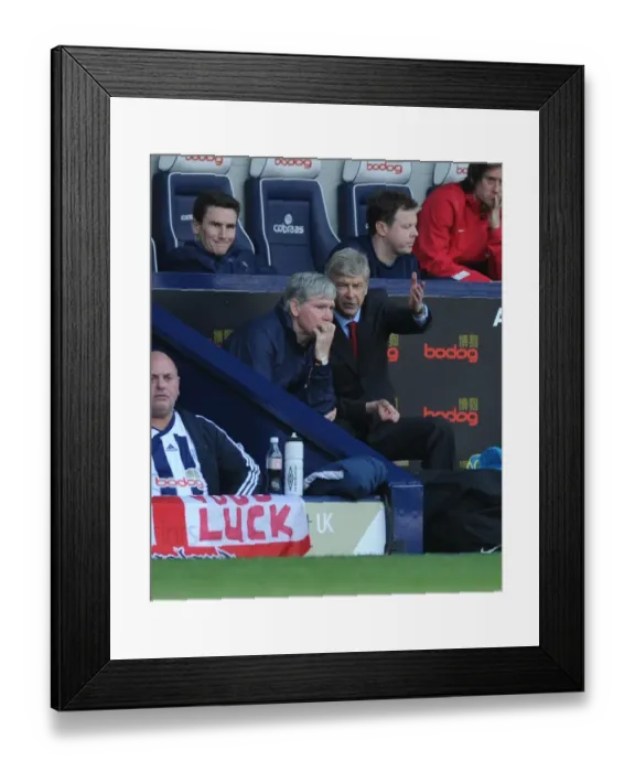 Framed Print : Arsene Wenger and Pat Rice Lead Arsenal Against West Bromwich Albion in 2011-12 Premier League Framed Print : Arsene Wenger and Pat Rice Lead Arsenal Against West Bromwich Albion in 2011-12 Premier League