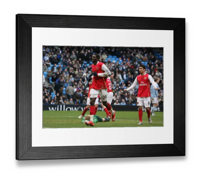 Framed Print : Adebayor's Brace: Arsenal's Dominance Over Manchester City, 3-1 Framed Print : Adebayor's Brace: Arsenal's Dominance Over Manchester City, 3-1
