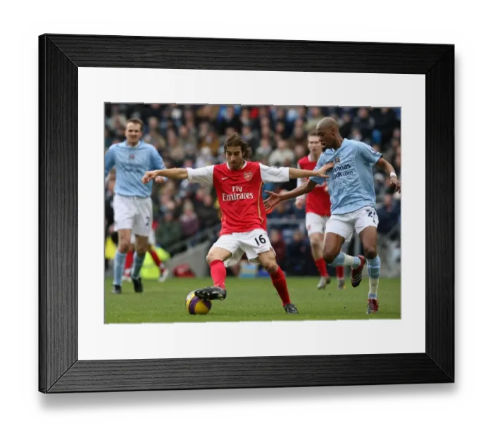 Framed Print : Mathieu Flamini (Arsenal) Gelson Fernandes (Manchester City)