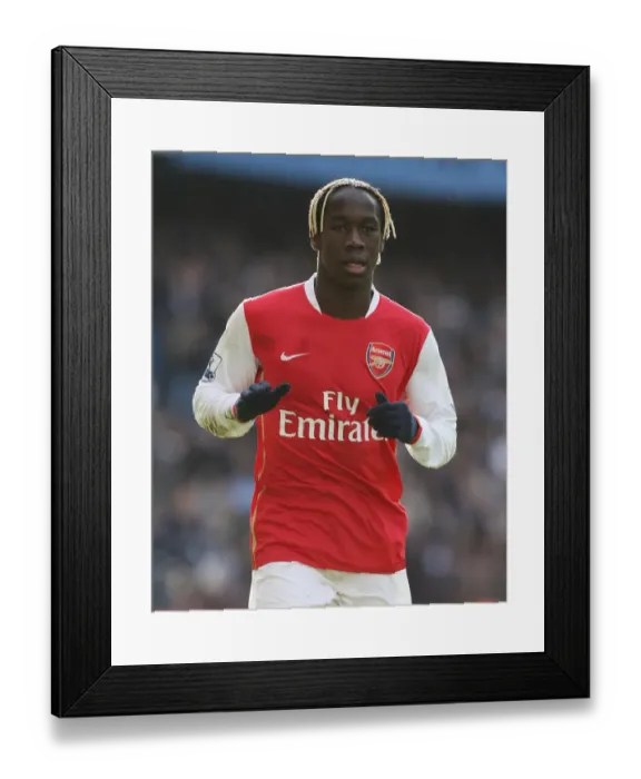 Framed Print : Bacary Sagna's Triumph: Arsenal's 3-1 Victory Over Manchester City, 2008
