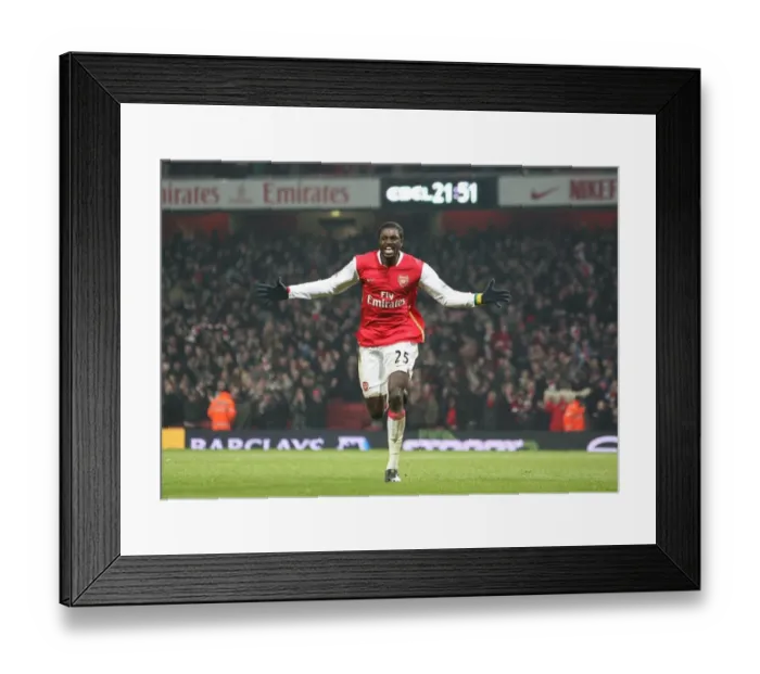 Framed Print : Adebayor's Brace: Arsenal's 2-0 Victory Over Blackburn Rovers, 2008