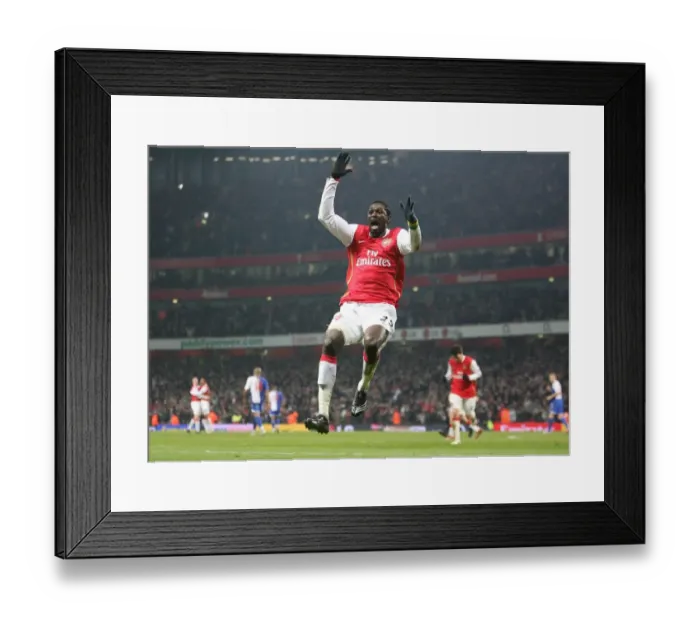 Framed Print : Adebayor's Brace: Arsenal's 2-0 Victory Over Blackburn Rovers (2008)