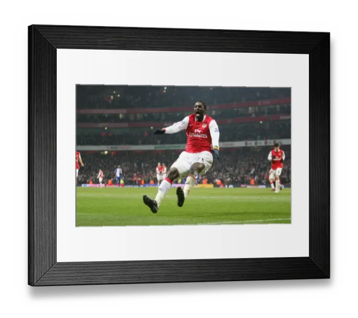 Framed Print : Adebayor's Brace: Arsenal's 2-0 Triumph over Blackburn Rovers, 2008