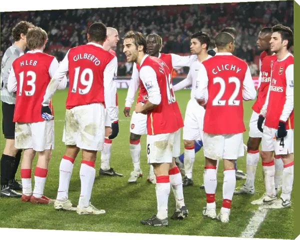 The Arsenal celebrate after the match