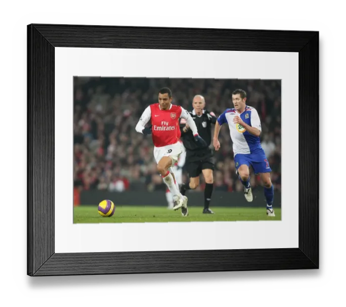 Framed Print : Gilberto (Arsenal) Brett Emerton (Blackburn Rovers)