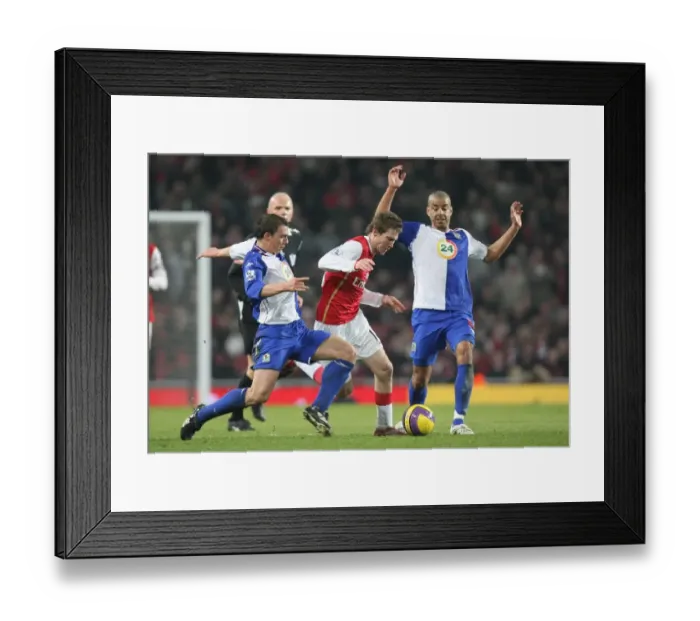 Framed Print : Alex Hleb (Arsenal) Stephen Warnock and Stephen Reid (Blackburn Rovers) Framed Print : Alex Hleb (Arsenal) Stephen Warnock and Stephen Reid (Blackburn Rovers)