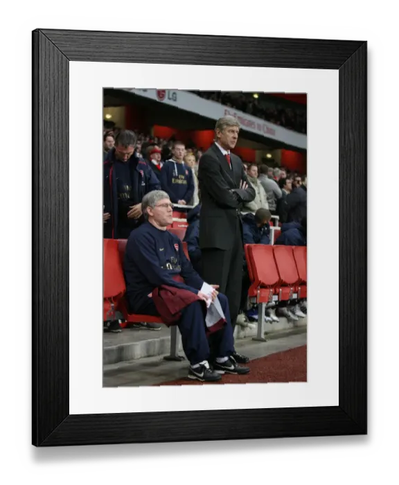 Framed Print : Arsenal manager Arsene Wenger and assistant Pat Rice Framed Print : Arsenal manager Arsene Wenger and assistant Pat Rice