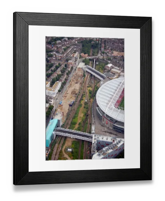 Framed Print : Aerial View of Emirates Stadium: Arsenal vs. Ajax, Dennis Bergkamp Testimonial (2006)