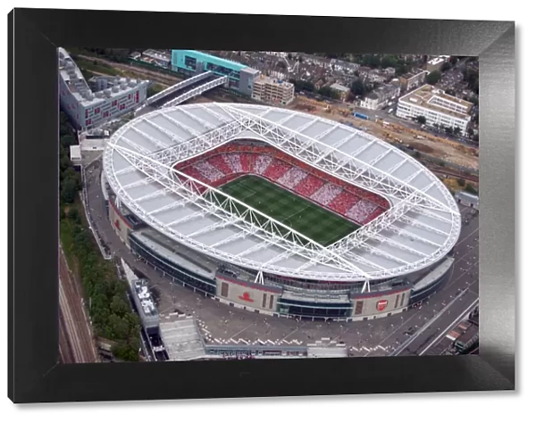 Aerial View: Arsenal vs. Ajax at Emirates Stadium during Dennis Bergkamp's Testimonial (2006)