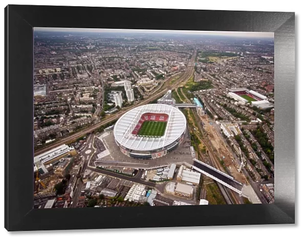 Aerial View of Emirates Stadium: Arsenal's Victory over Ajax in Bergkamp's Testimonial (2006)