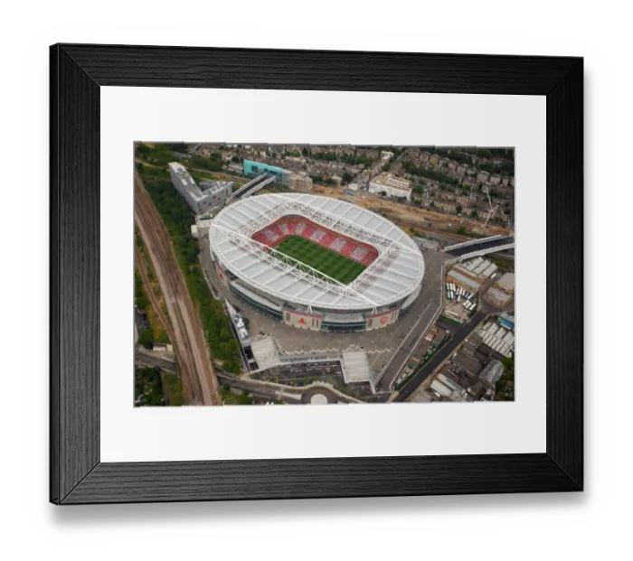Framed Print : Aerial Triumph: Arsenal's Victory over Ajax in Bergkamp's Testimonial (2006) - Emirates Stadium