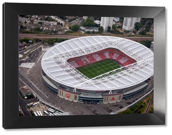 Aerial View: Bergkamp's Testimonial - Arsenal vs. Ajax: A Thrilling 2:1 Match at Emirates Stadium