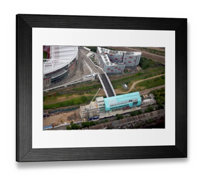 Framed Print : Highbury House and the Northern Triangle photographed from the a helicopter during the match Framed Print : Highbury House and the Northern Triangle photographed from the a helicopter during the match