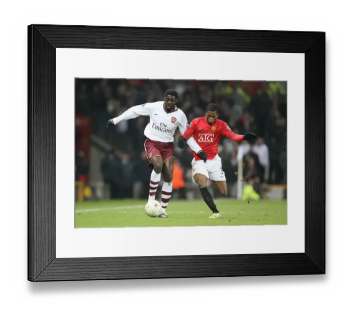 Framed Print : Manchester United's Victory: Toure vs. Evra in the FA Cup Clash, 4-0