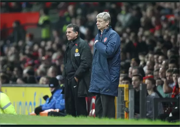 Arsene Wenger the Arsenal Manager and Carloe Queiros (Man Utd 1st Team Coach)