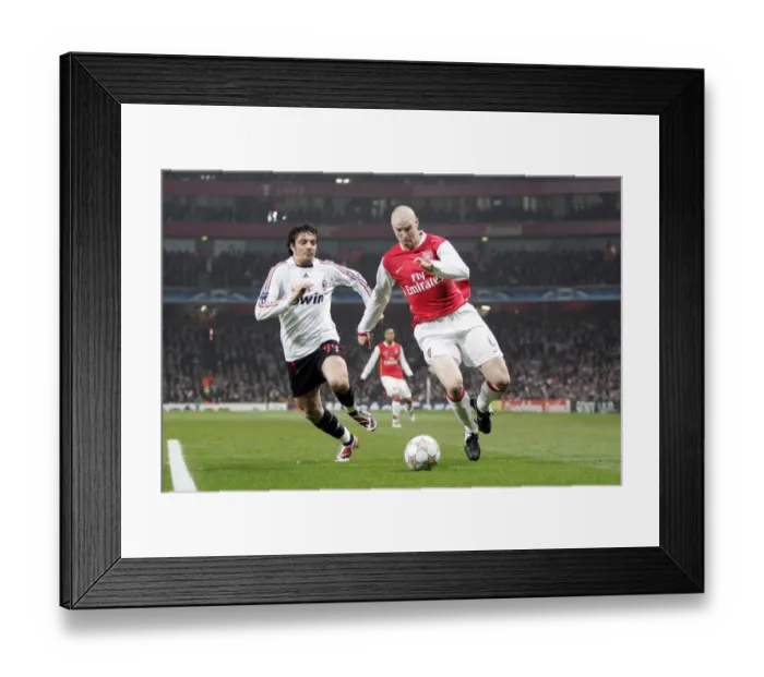 Framed Print : Philippe Senderos (Arsenal) Massimo Oddo (Milan) Framed Print : Philippe Senderos (Arsenal) Massimo Oddo (Milan)