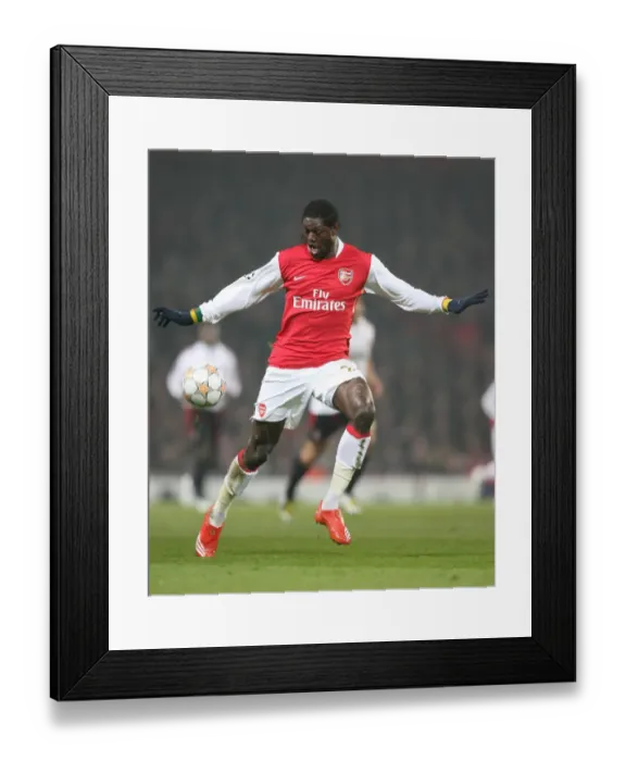 Framed Print : Adebayor in Action: Arsenal vs. AC Milan, 2008 UEFA Champions League Framed Print : Adebayor in Action: Arsenal vs. AC Milan, 2008 UEFA Champions League