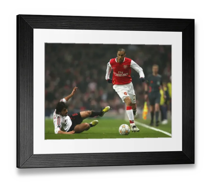 Framed Print : Clash of Champions: Gael Clichy (Arsenal) vs. Gennaro Gattuso (AC Milan) - 0:0 Stalemate, UEFA Champions League, Emirates Stadium, 2008 Framed Print : Clash of Champions: Gael Clichy (Arsenal) vs. Gennaro Gattuso (AC Milan) - 0:0 Stalemate, UEFA Champions League, Emirates Stadium, 2008