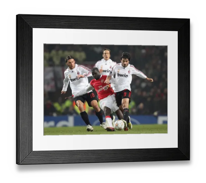 Framed Print : Emmanuel Eboue (Arsenal) Gennaro Gattuso and Marek Jankulovski (AC Milan) Framed Print : Emmanuel Eboue (Arsenal) Gennaro Gattuso and Marek Jankulovski (AC Milan)