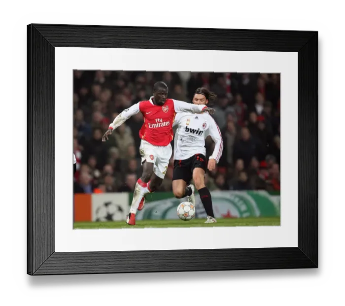 Framed Print : Emmanuel Eboue (Arsenal) Marek Jankulovski (AC Milan) Framed Print : Emmanuel Eboue (Arsenal) Marek Jankulovski (AC Milan)