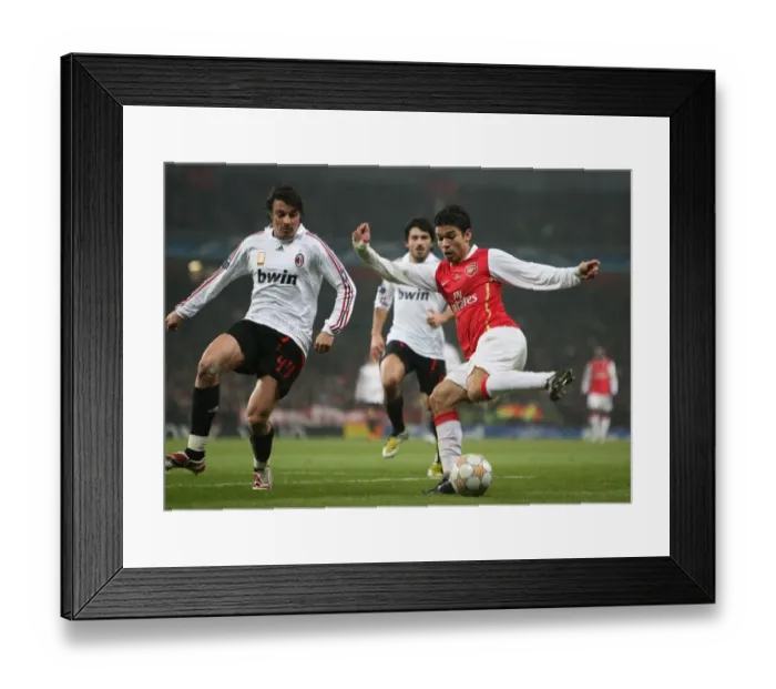 Framed Print : Eduardo vs. Massimo Oddo: Stalemate in the Champions League Showdown at Emirates Stadium, Arsenal vs. AC Milan, 2008 Framed Print : Eduardo vs. Massimo Oddo: Stalemate in the Champions League Showdown at Emirates Stadium, Arsenal vs. AC Milan, 2008