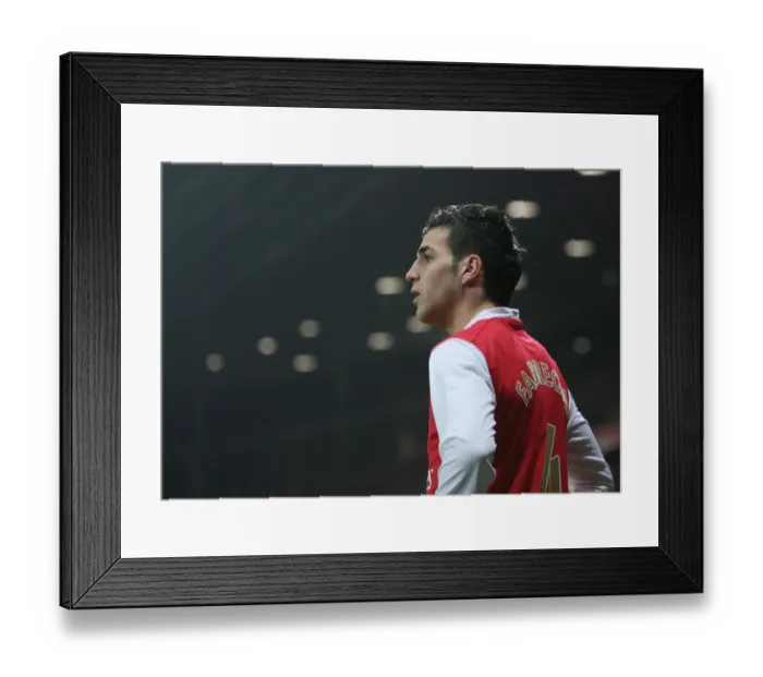 Framed Print : Cesc Fabregas: Battle at Emirates - Arsenal vs. AC Milan, UEFA Champions League, 2008