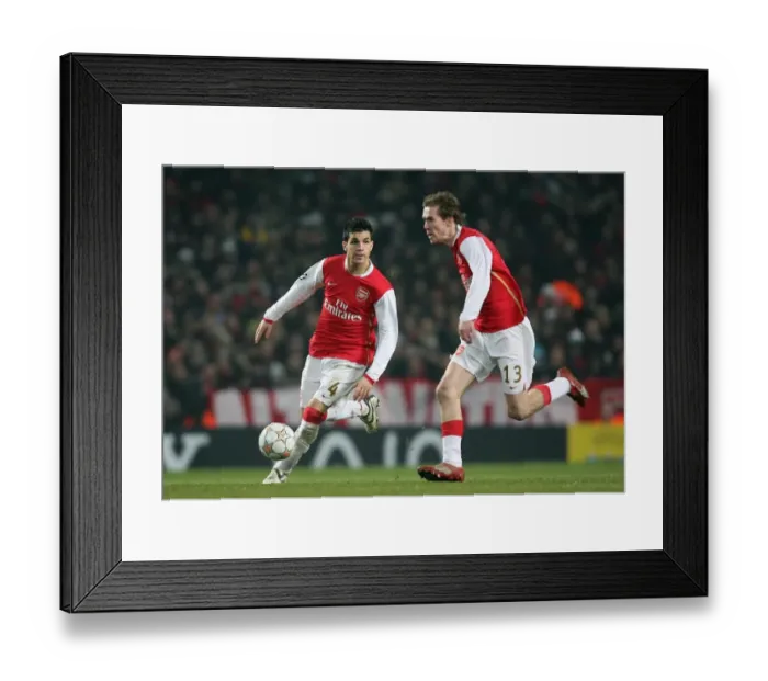 Framed Print : Fabregas and Hleb: Unbeaten Battle at the Emirates - Arsenal vs AC Milan, UEFA Champions League, 2008
