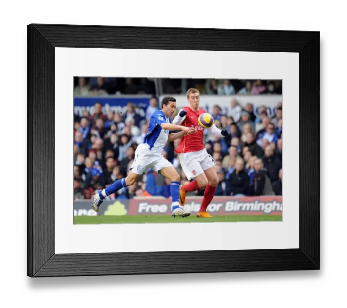 Framed Print : Bendtner vs. Kelly: The Intense Rivalry - Birmingham City 2:2 Arsenal, 2008
