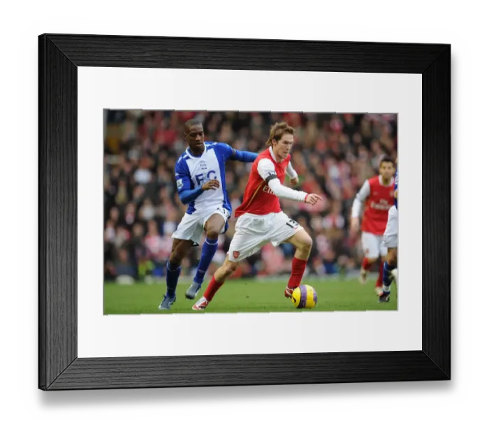 Framed Print : Alex Hleb (Arsenal) Olivier Kapo (Birmingham City)
