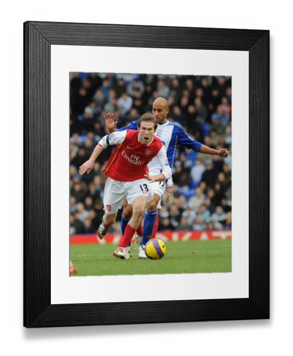 Framed Print : Alex Hleb (Arsenal) Mehdi Nafti (Birmingham City) Framed Print : Alex Hleb (Arsenal) Mehdi Nafti (Birmingham City)