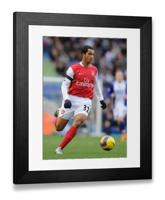 Framed Print : Theo Walcott's Thrilling Battle: Birmingham City 2-2 Arsenal, 2008