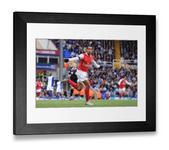 Framed Print : Theo Walcott's Thrilling Goal: Arsenal vs Birmingham, 2008