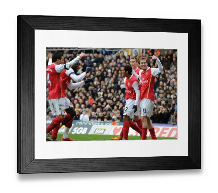 Framed Print : Theo Walcott's Brace: A Celebration with Teammates Cesc Fabregas, Nicklas Bendtner, Emmanuel Adebayor, and Alex Hleb (2-2 vs. Birmingham City, 2008) Framed Print : Theo Walcott's Brace: A Celebration with Teammates Cesc Fabregas, Nicklas Bendtner, Emmanuel Adebayor, and Alex Hleb (2-2 vs. Birmingham City, 2008)