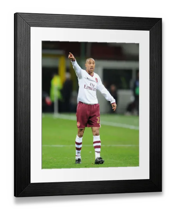 Framed Print : Gael Clichy and Arsenal's 2-0 Victory Over AC Milan in Champions League 2008