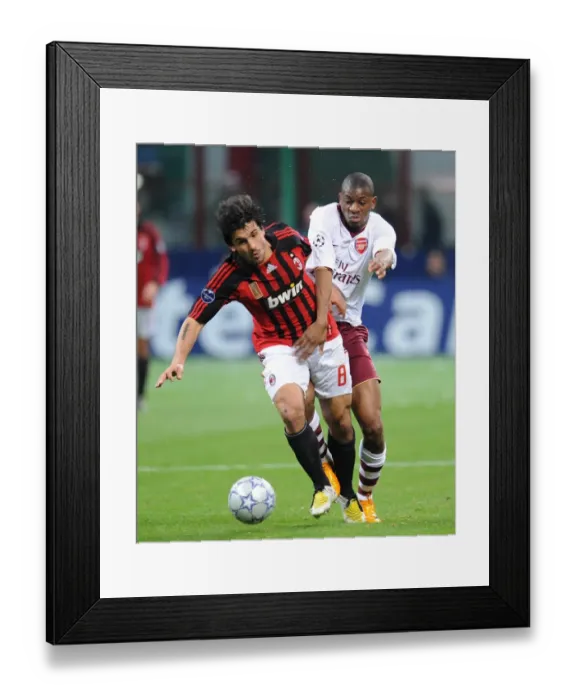 Framed Print : Abu Diaby and Gennaro Gattuso Clash in AC Milan vs. Arsenal's Champions League Showdown at San Siro Stadium, 2008 Framed Print : Abu Diaby and Gennaro Gattuso Clash in AC Milan vs. Arsenal's Champions League Showdown at San Siro Stadium, 2008