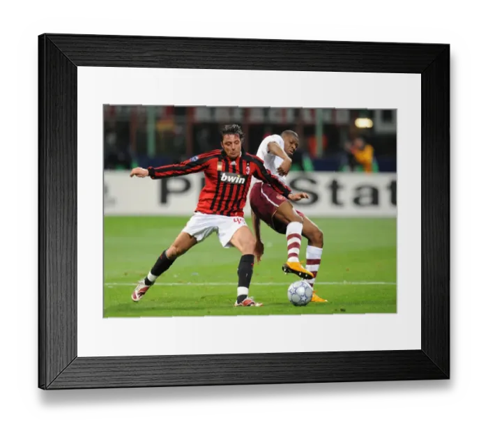 Framed Print : Abu Diaby and Massimo Oddo Clash in Intense Champions League Showdown: Arsenal's 2-0 Victory over AC Milan at San Siro Stadium (2008) Framed Print : Abu Diaby and Massimo Oddo Clash in Intense Champions League Showdown: Arsenal's 2-0 Victory over AC Milan at San Siro Stadium (2008)