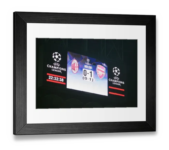 Framed Print : The scoreboard at the end of the match Framed Print : The scoreboard at the end of the match