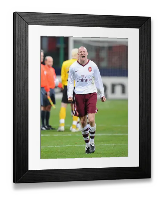 Framed Print : Philippe Senderos Triumph: Arsenal's 2-0 Victory Over AC Milan in Champions League Framed Print : Philippe Senderos Triumph: Arsenal's 2-0 Victory Over AC Milan in Champions League