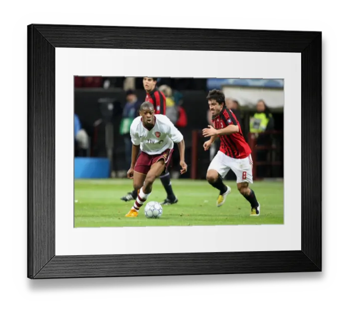Framed Print : Abou Diaby (Arsenal) Gennaro Gattuso (Milan)