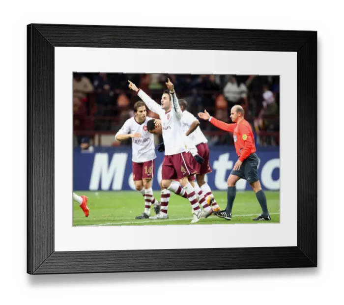 Framed Print : Cesc Fabregas celebrates Arsenals 2nd goal Framed Print : Cesc Fabregas celebrates Arsenals 2nd goal