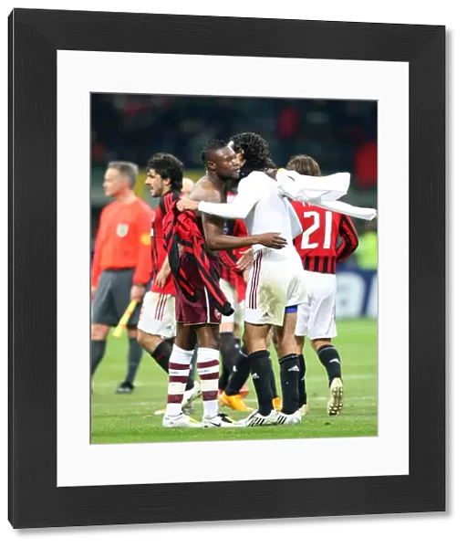 William Gallas (Arsenal) and Alessandro Nesta (Milan) at the final whistle