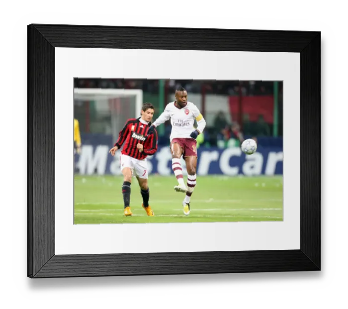 Framed Print : William Gallas (Arsenal) Pato (Milan) Framed Print : William Gallas (Arsenal) Pato (Milan)