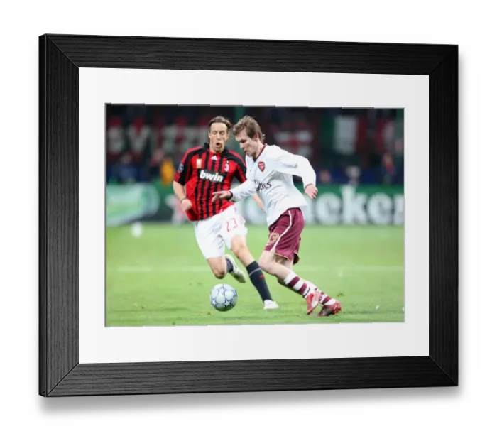 Framed Print : Alex Hleb (Arsenal) Massimo Ambrosini (Milan)